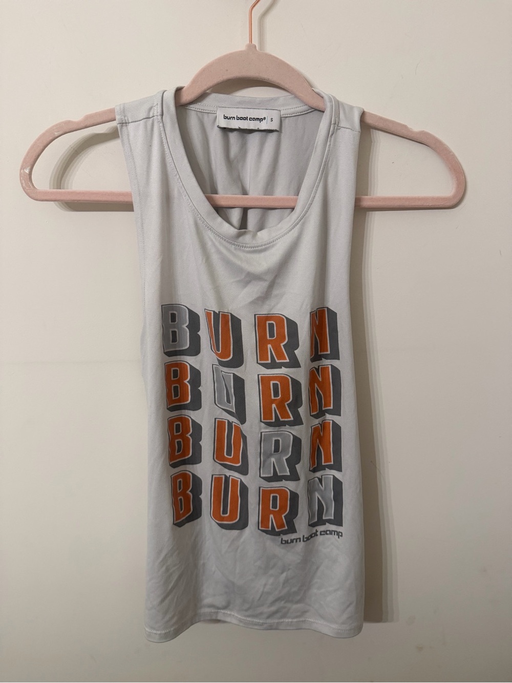burn boot camp Light Gray Athletic twist back Tank - Size S